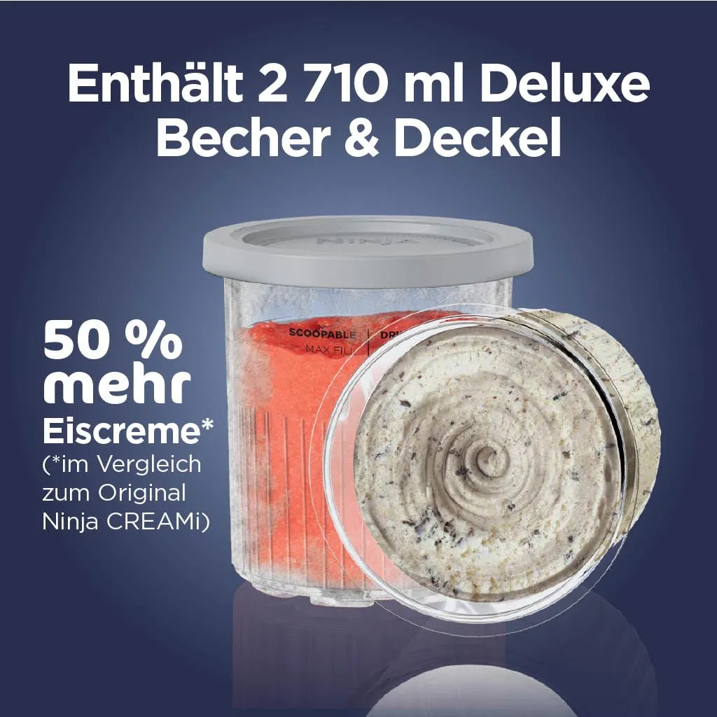Ninja CREAMi Deluxe Eismaschine 2x710 ml Stone Gold 10in1
