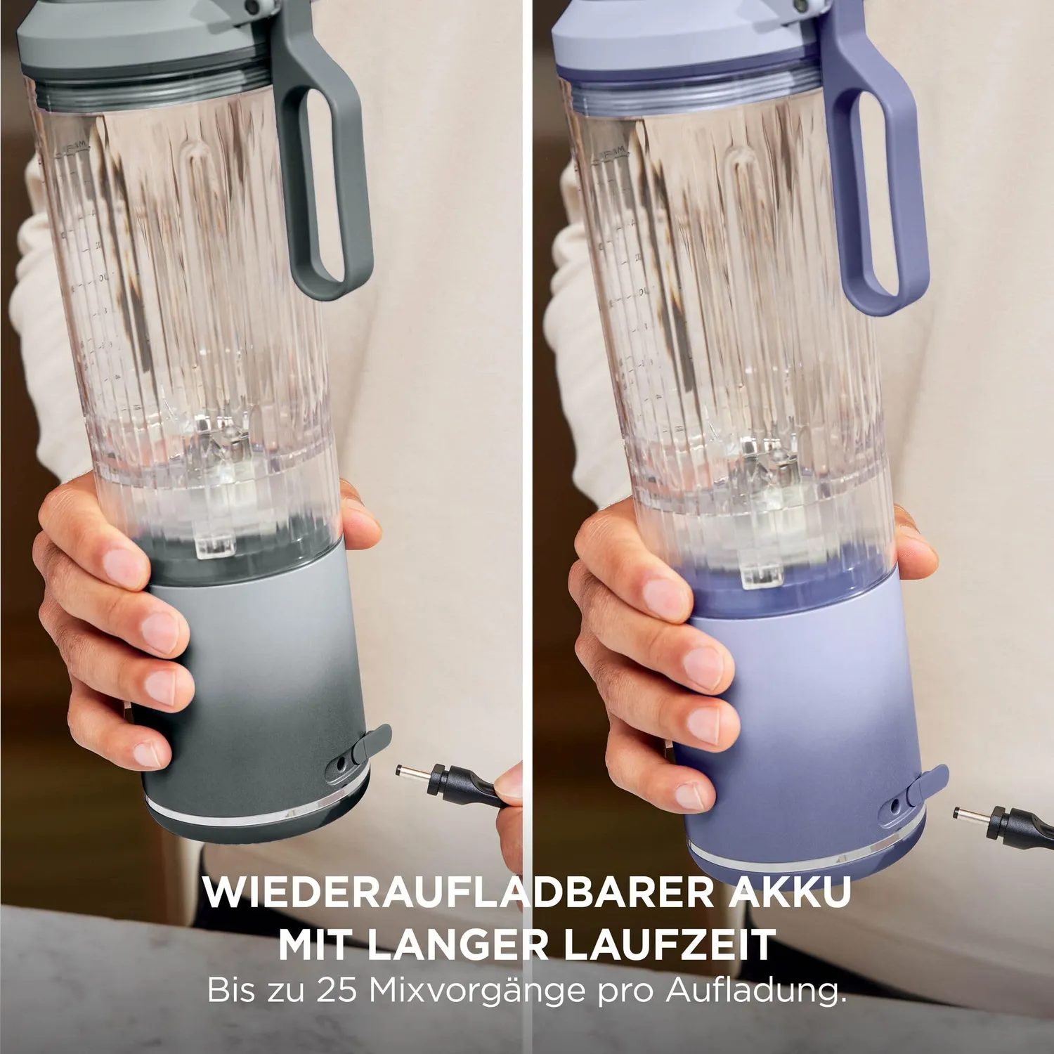 Ninja Blast Max Mixer Lavendel Silber 2x 570 ml Crush