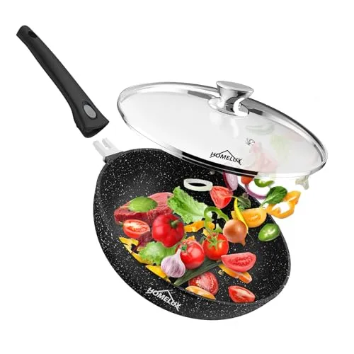 Homelux Wokpfanne 28 cm Induktion Deckel abnehmbar