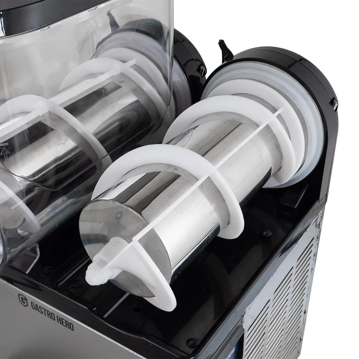 GastroHero Slush-Eismaschine 2x12 Liter 0,6 kW Schwarz