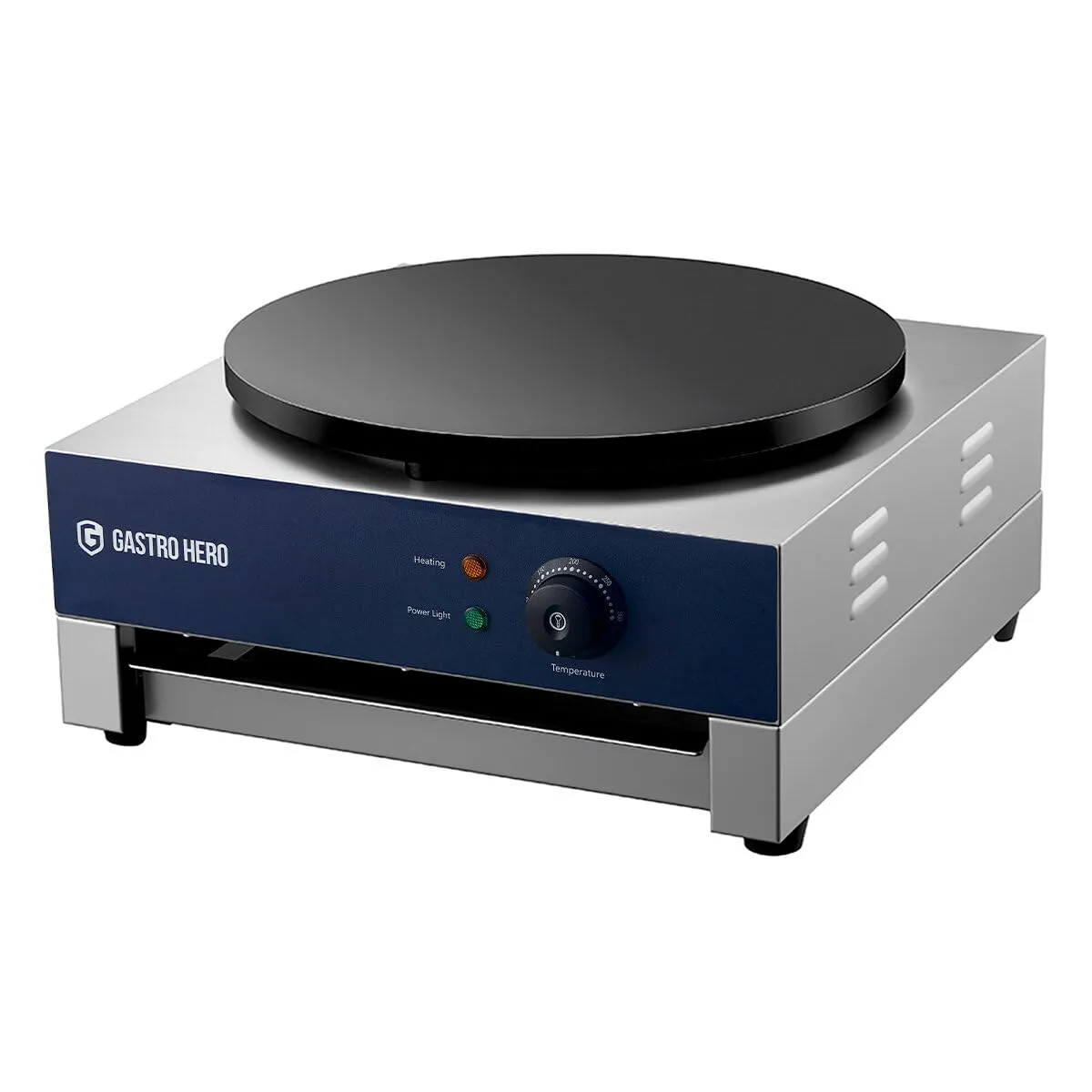 GastroHero CR140E Crêpes-Eisen 40 cm Teflon 3 kW