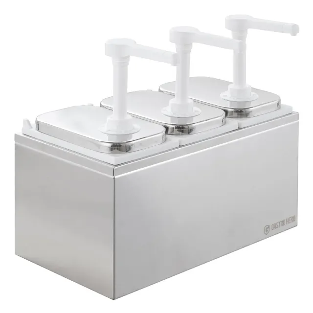 GastroHero SSE3X3PP Saucenspender 3x3 Liter Dosierpumpe