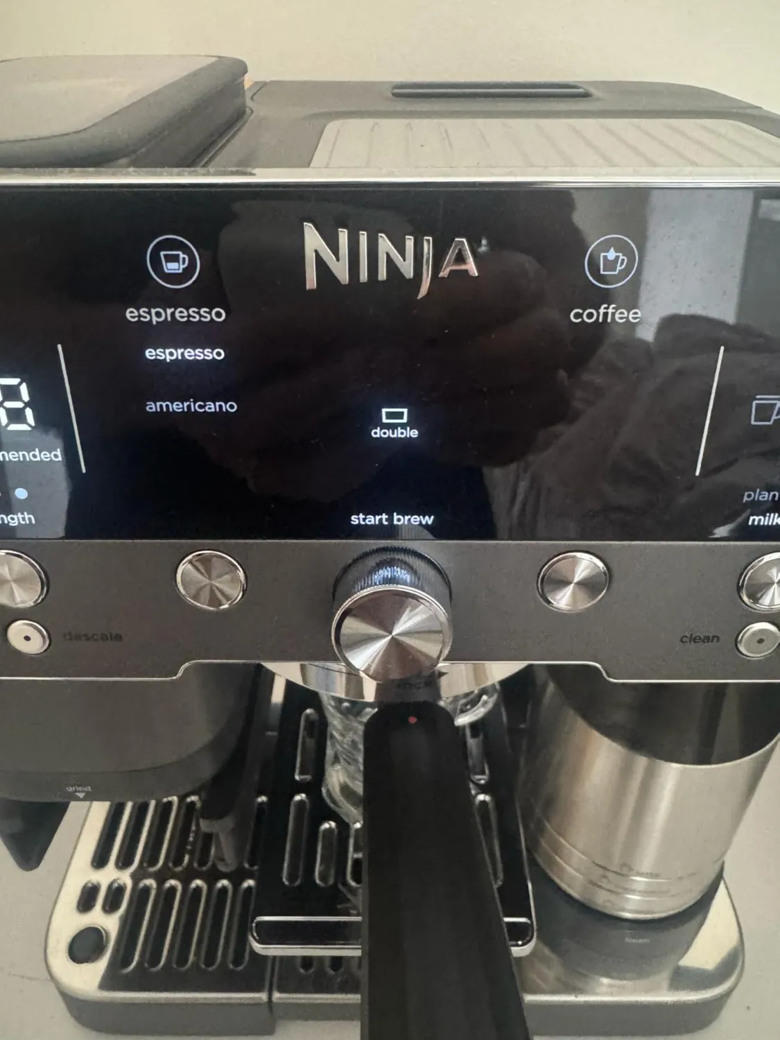 Ninja Luxe Premier 3-in-1 Espressomaschine Grau-Metall Mahlwerk