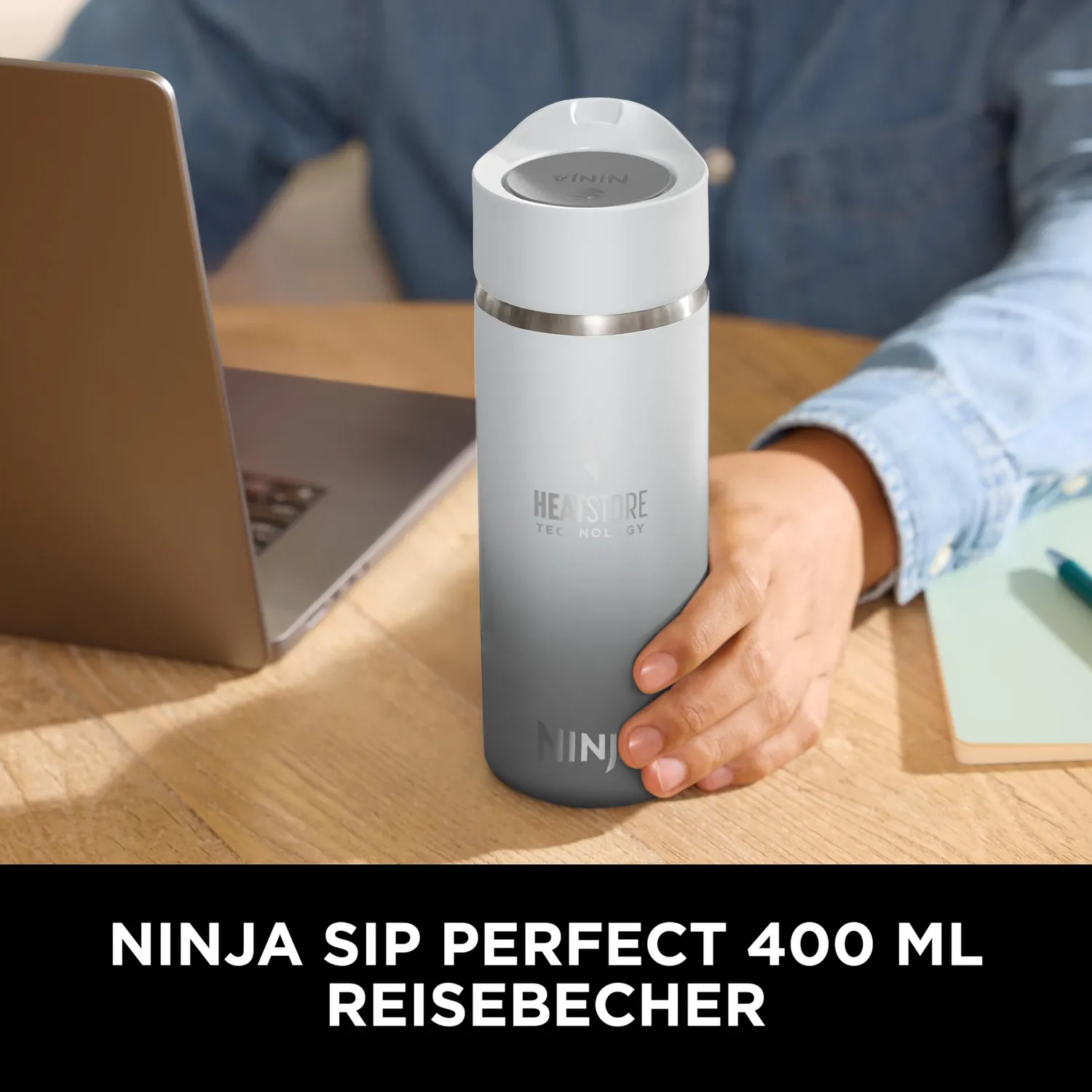 Ninja Sip Perfect Trinkflasche 400 ml Weiß DW1603