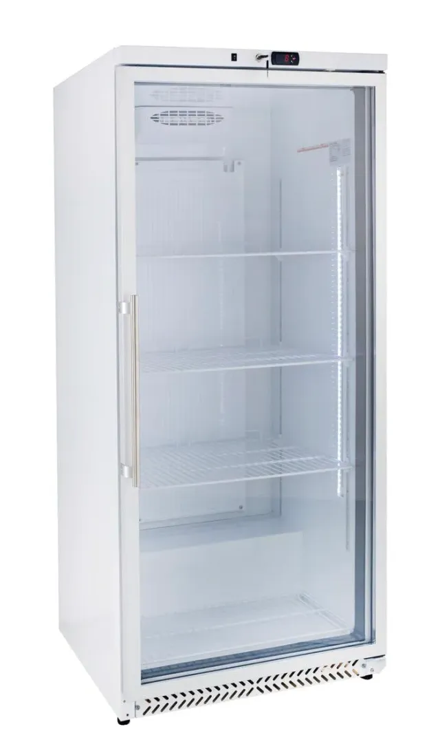 GastroHero Eco 590 Lagerkühlschrank Glastür 590 Liter