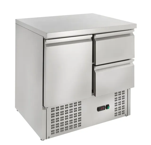 GastroHero SH901-2D Kühltisch 230L 1 Tür 2 Schubladen Edelstahl