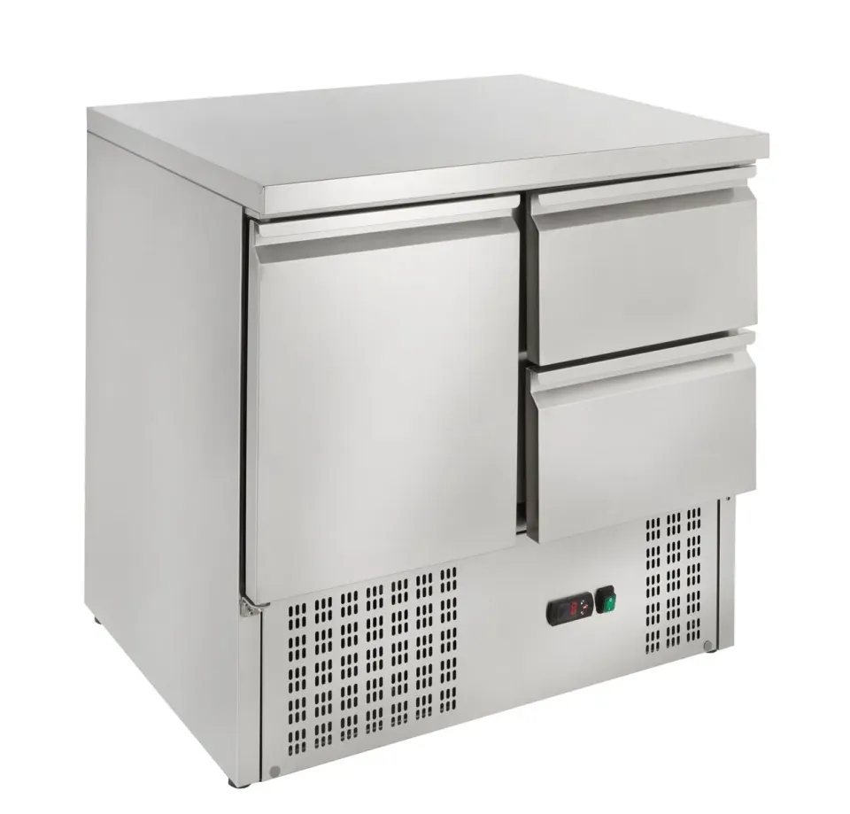 GastroHero SH901-2D Kühltisch 230L 1 Tür 2 Schubladen Edelstahl