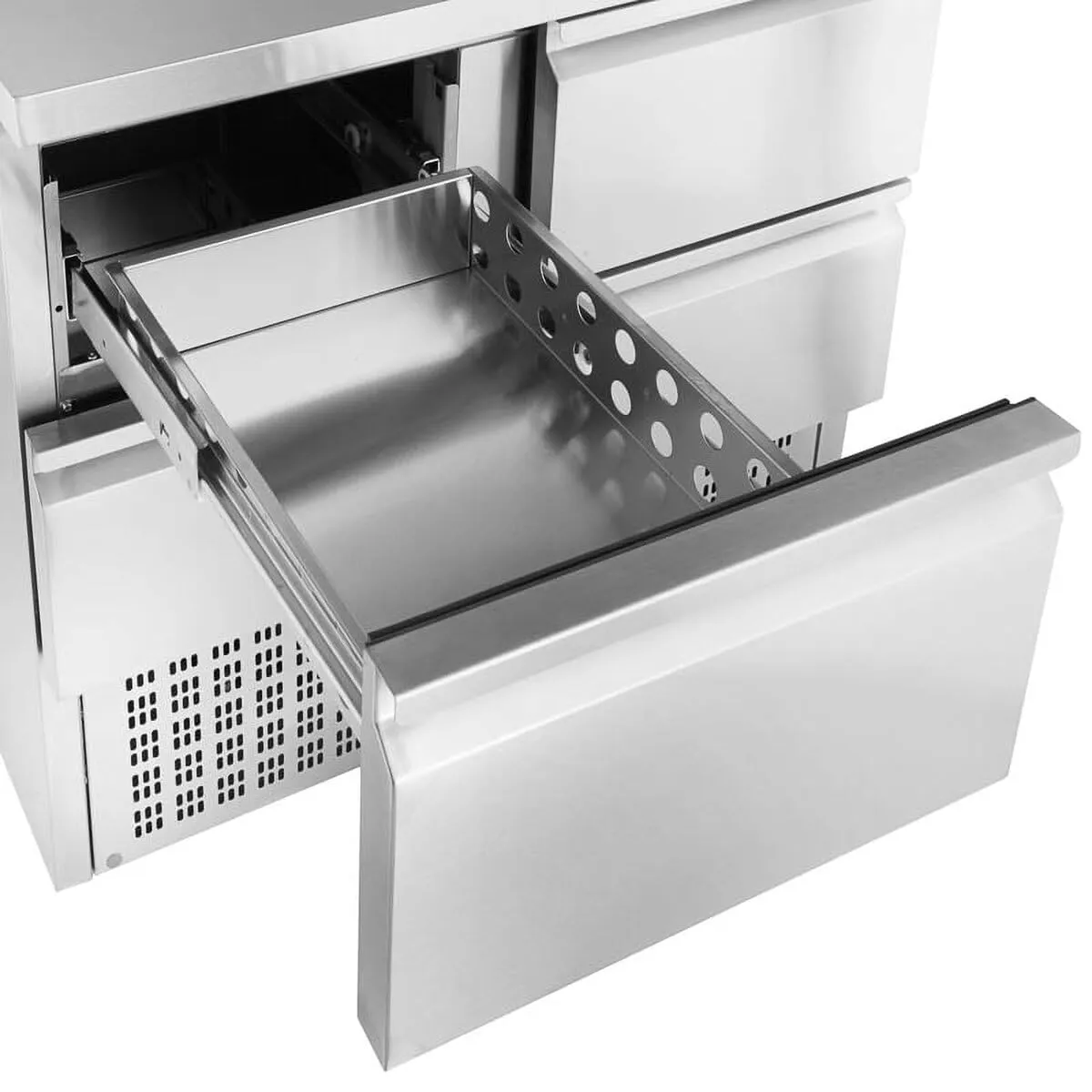 GastroHero SH901-4D Kühltisch 220 L 4 Schubladen GN 1/1
