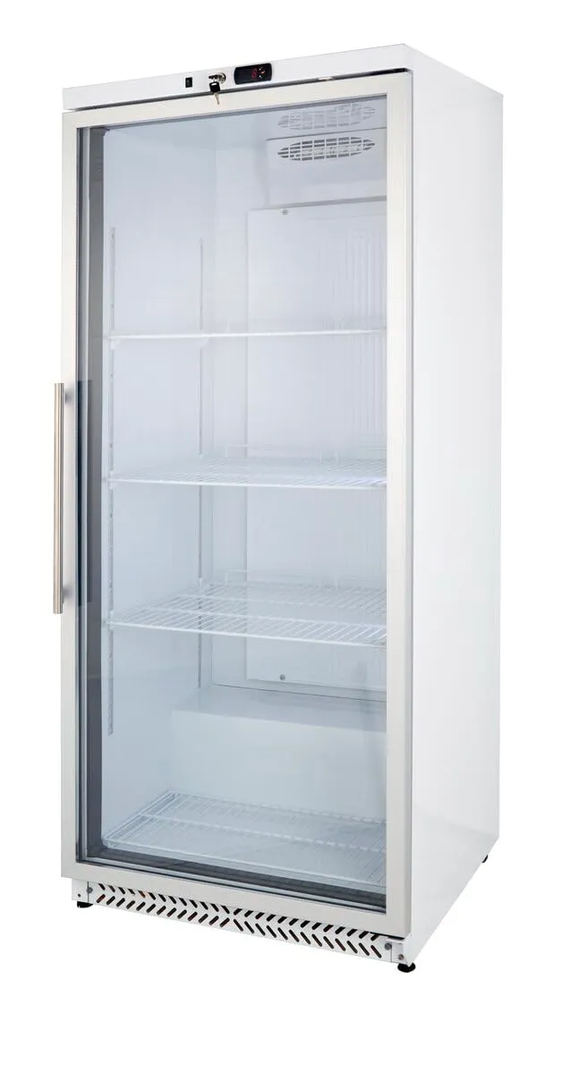 GastroHero Eco 590 Lagerkühlschrank Glastür 590 Liter