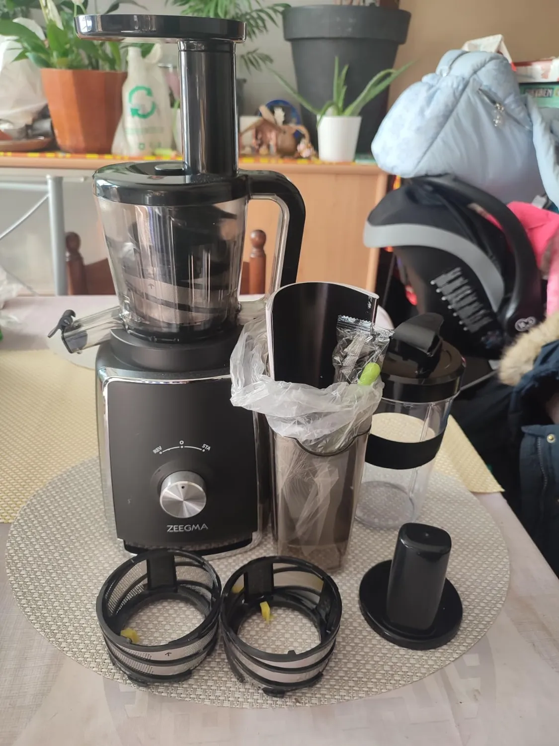 ZEEGMA Sap Slow Juicer Entsafter 40 U/min 0,9L
