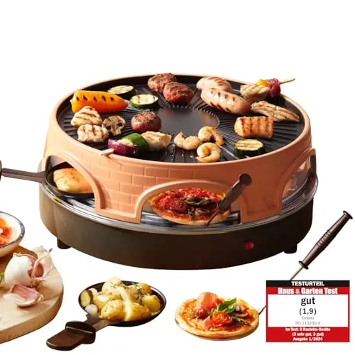 Emerio Pizzaretta PO-113255.4 Pizzaofen 6 Personen Terracotta