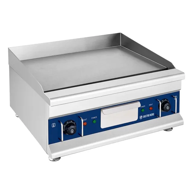 GastroHero GPE600F Grillplatte glatt 5 kW 2 Zonen