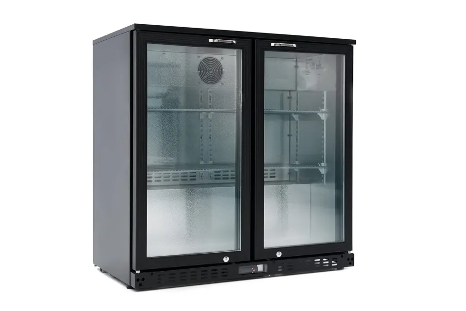 GastroHero ECO 208 Barkühlschrank 218 L schwarz Klapptür
