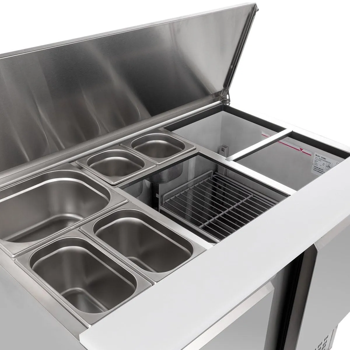GastroHero SH900 Saladette 302L Edelstahl 2-türig