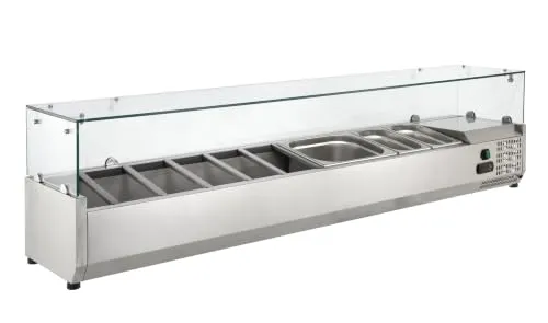 GastroHero VRXH2000/330 Kühlaufsaatz 10xGN1/4 Glas