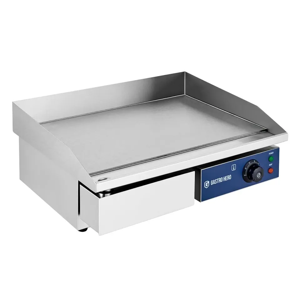 GastroHero GPE550FE Grillplatte glatt 3 kW Tischgerät