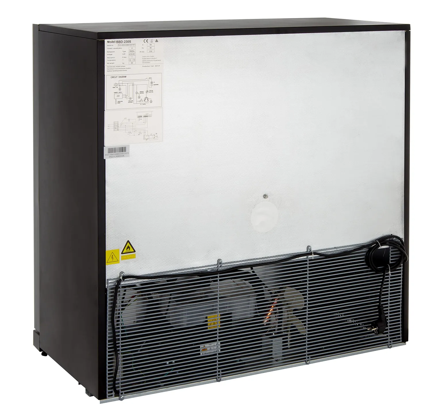 GastroHero ECO 208 Barkühlschrank 218 L schwarz
