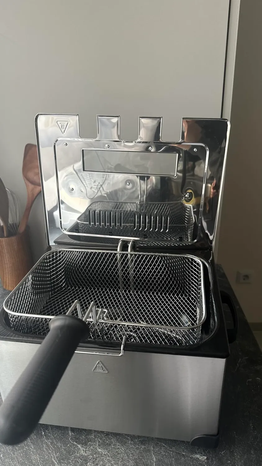 HOMELUX Friteuse 5 Liter 2000W Edelstahl 3 Körbe