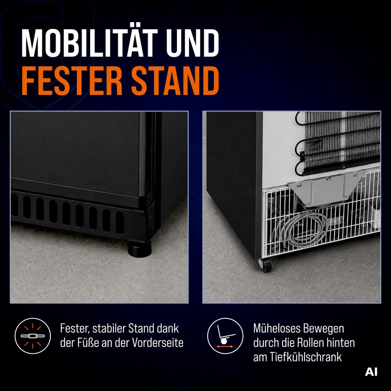 GastroHero ECO LTSE600B Tiefkühlschrank 562 L schwarz