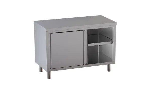 GastroHero Eco 10x7 Arbeitsschrank ohne Aufkantung Edelstahl