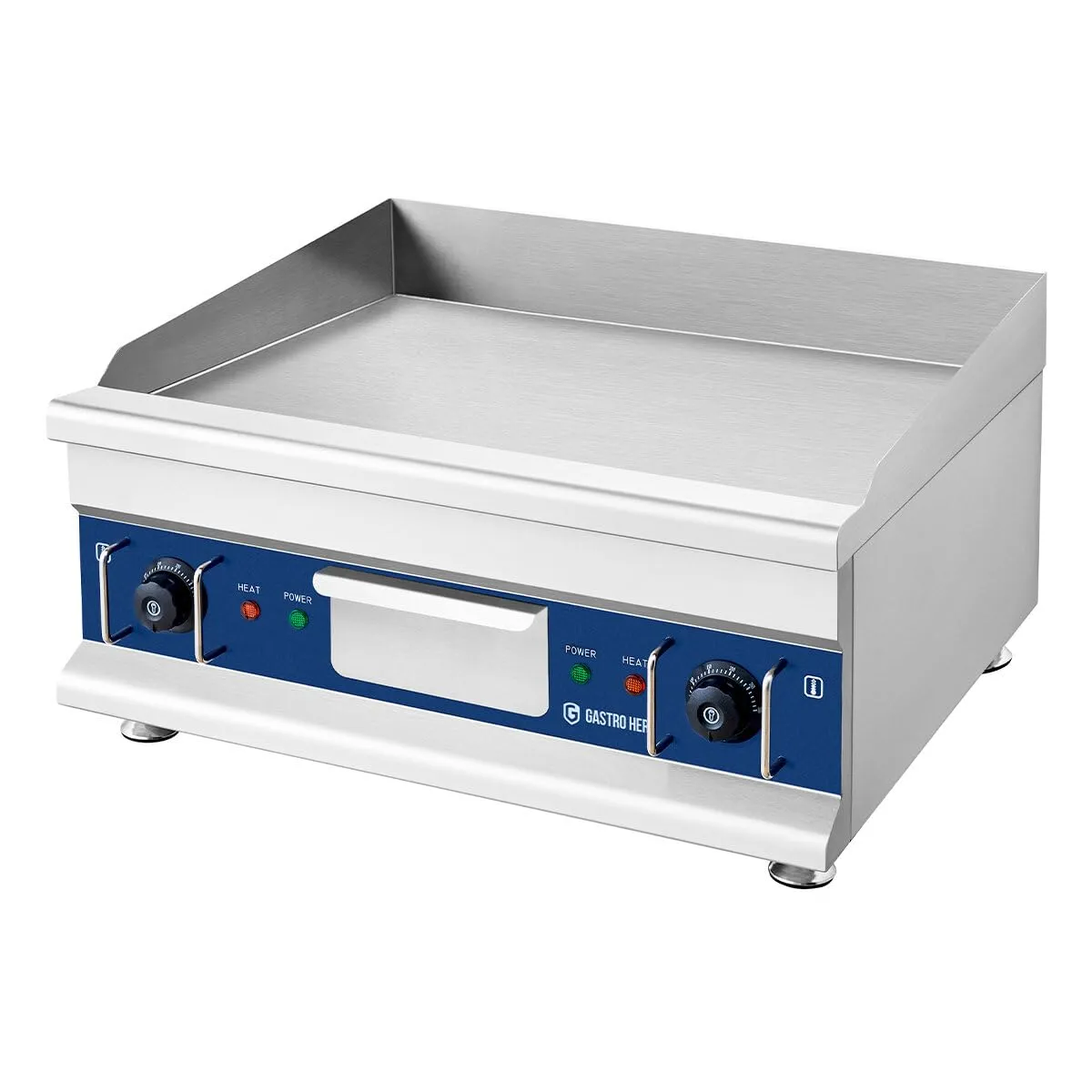 GastroHero GPE600F Grillplatte glatt 5 kW 2 Zonen