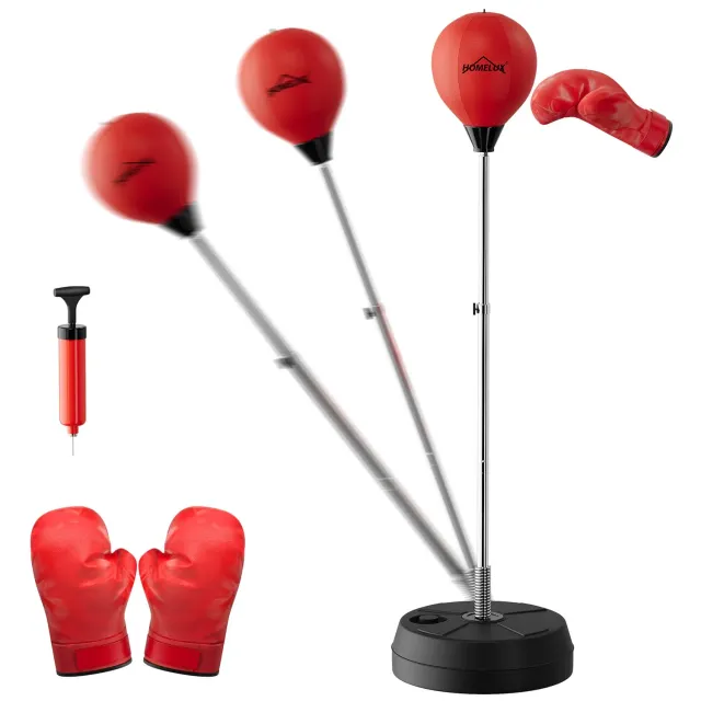 HOMELUX Punchingball Boxbirne stehend 121-145cm mit Handschuhen