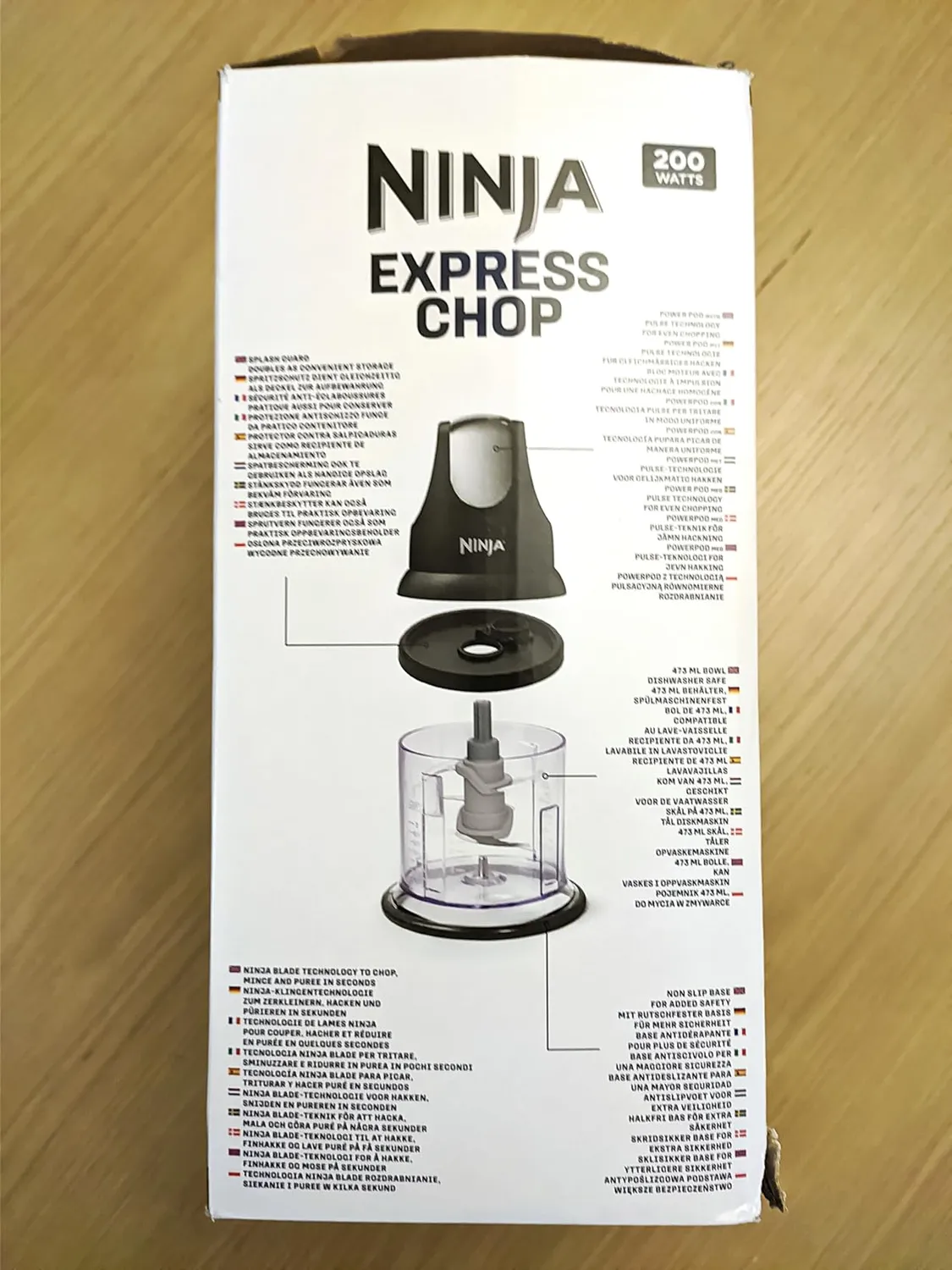 Ninja Express Chop NJ1002EUBK Zerkleinerer Schwarz 500 ml