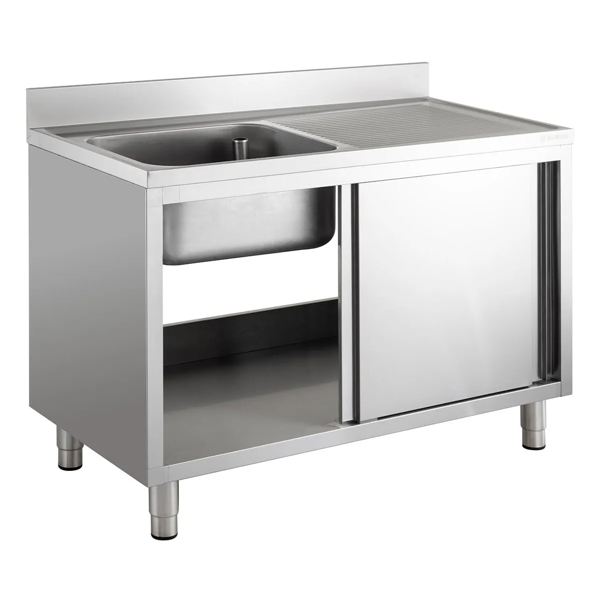 GastroHero Eco 12x6 Spülschrank 1 Becken links Edelstahl