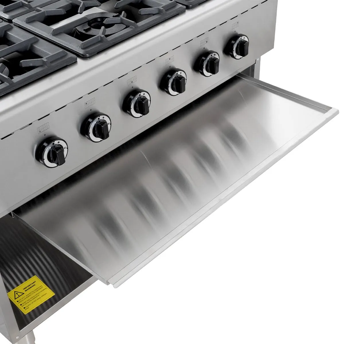 GastroHero GHBO6B Gasherd 6 Brenner 43,2 kW Edelstahl