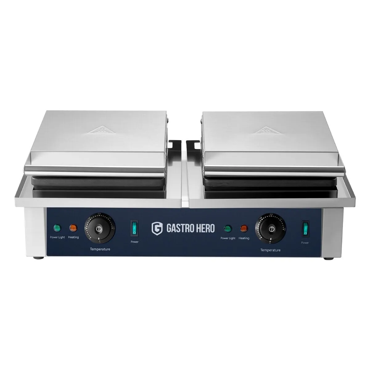 GastroHero FY-2202 Waffeleisen belgisch 4 Waffeln Edelstahl