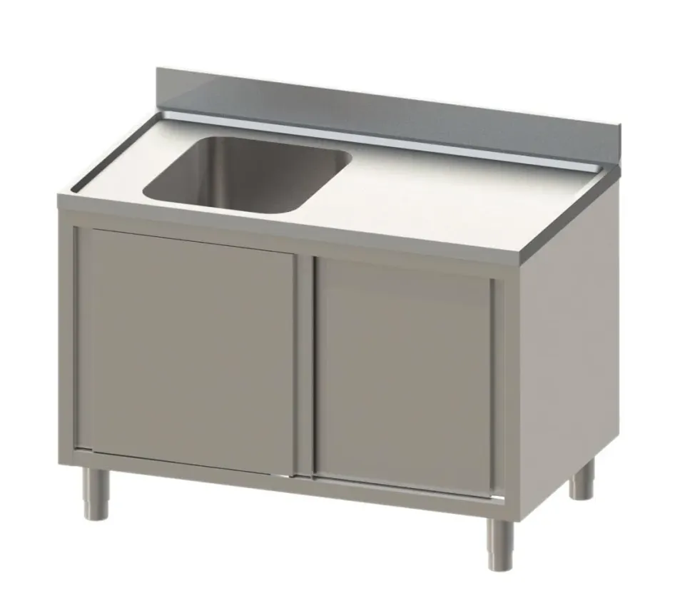 GastroHero Eco 14x6 Spülschrank 1 Becken links 140cm