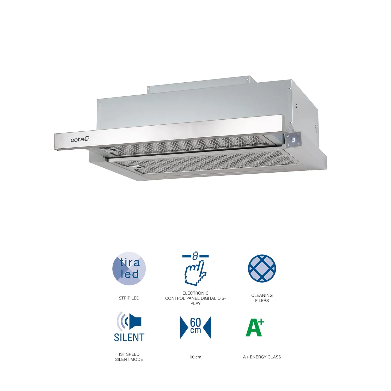 CATA ATH 61X Dunstabzugshaube Edelstahl 60cm A+