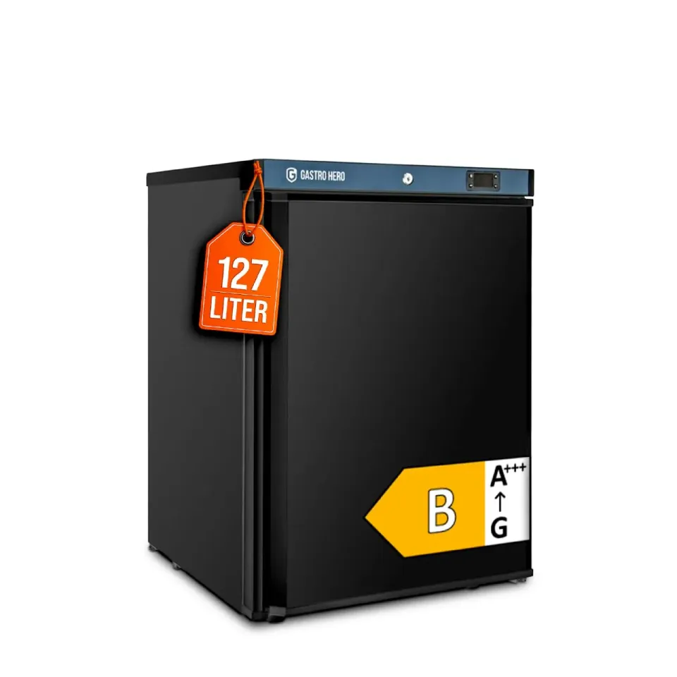 GastroHero ECO LTSE200B Tiefkühlschrank 127 L schwarz