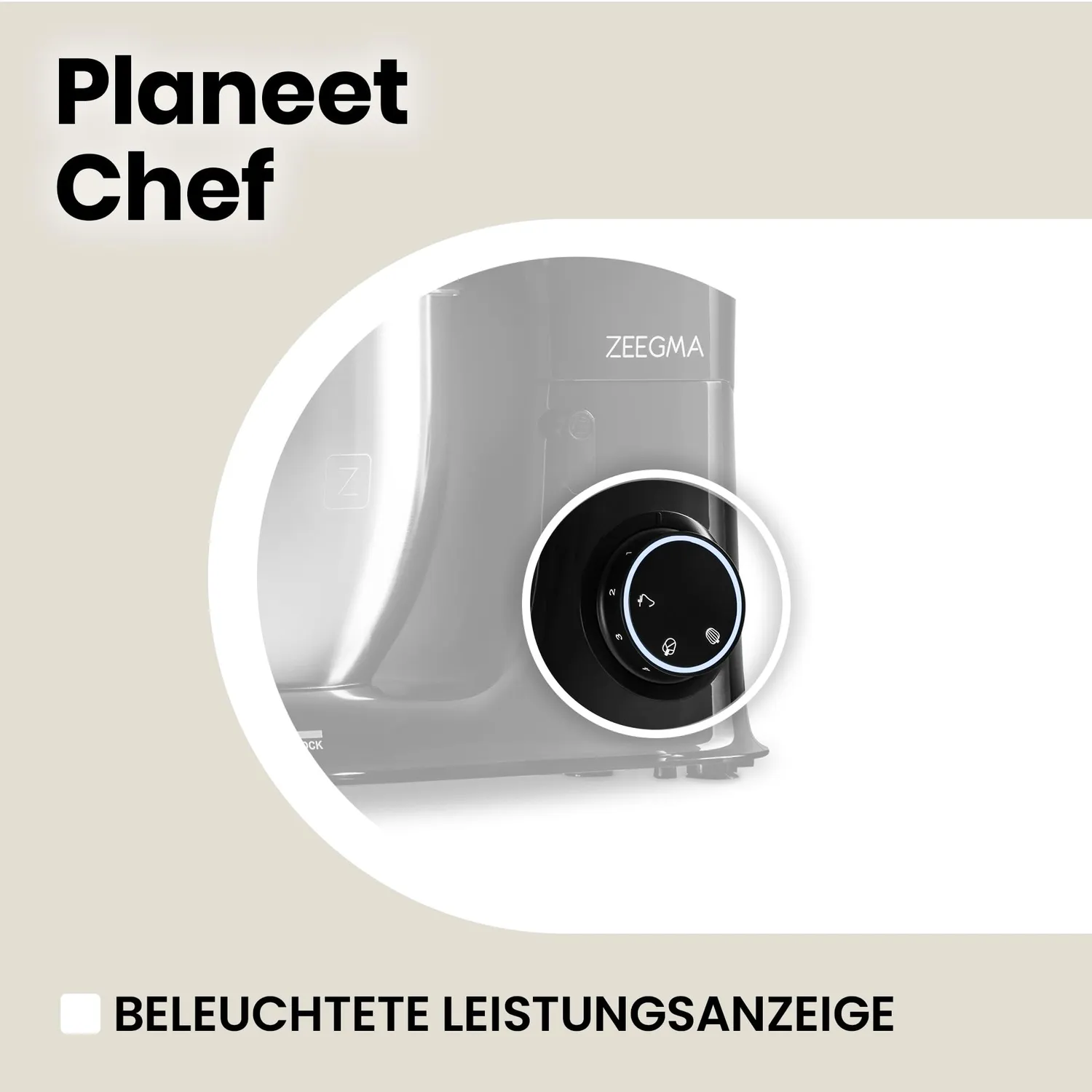Zeegma Planeet Chef Küchenmaschine 6,5 L schwarz 1500 W