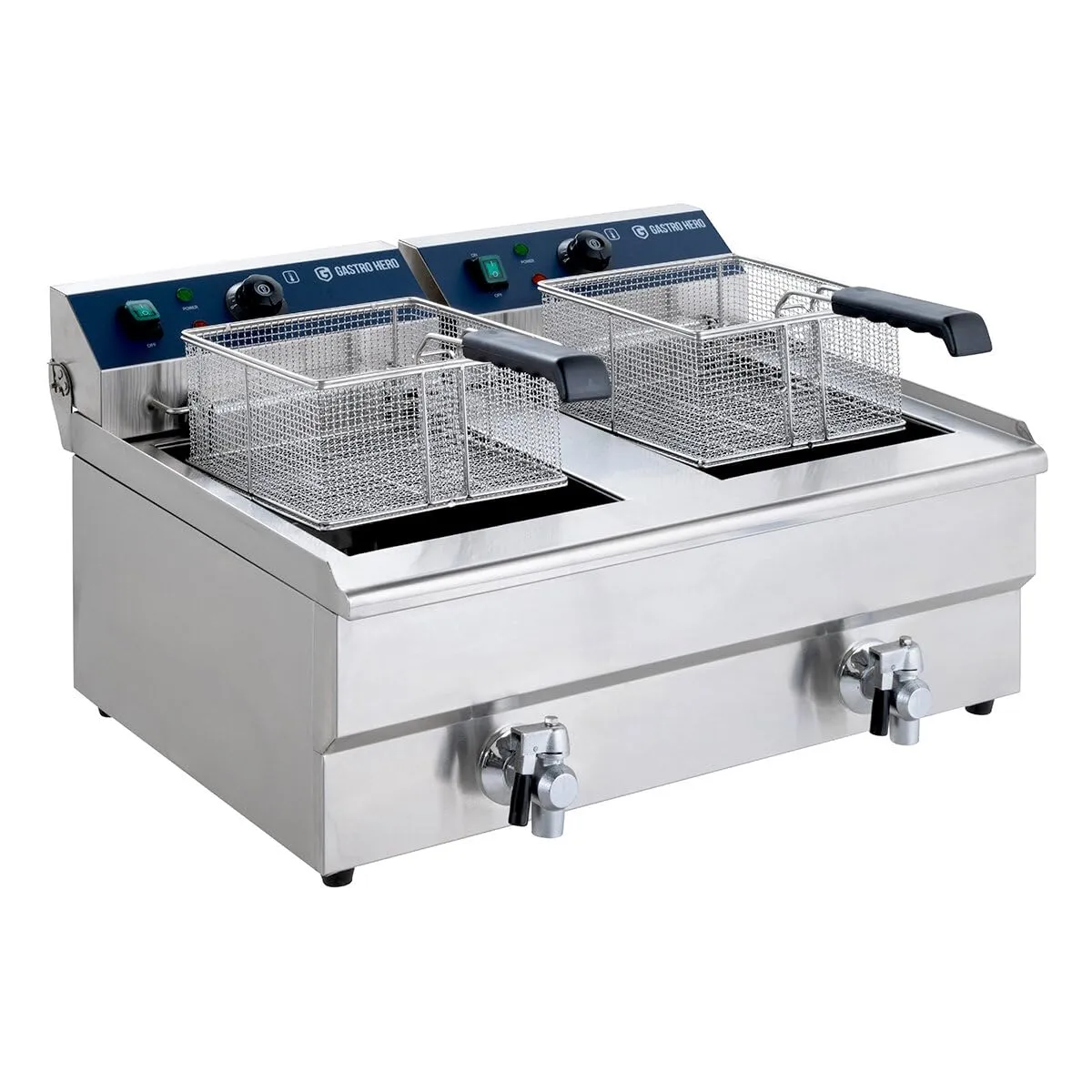 GastroHero EFE213A Doppelfritteuse 2x13L 10kW 400V
