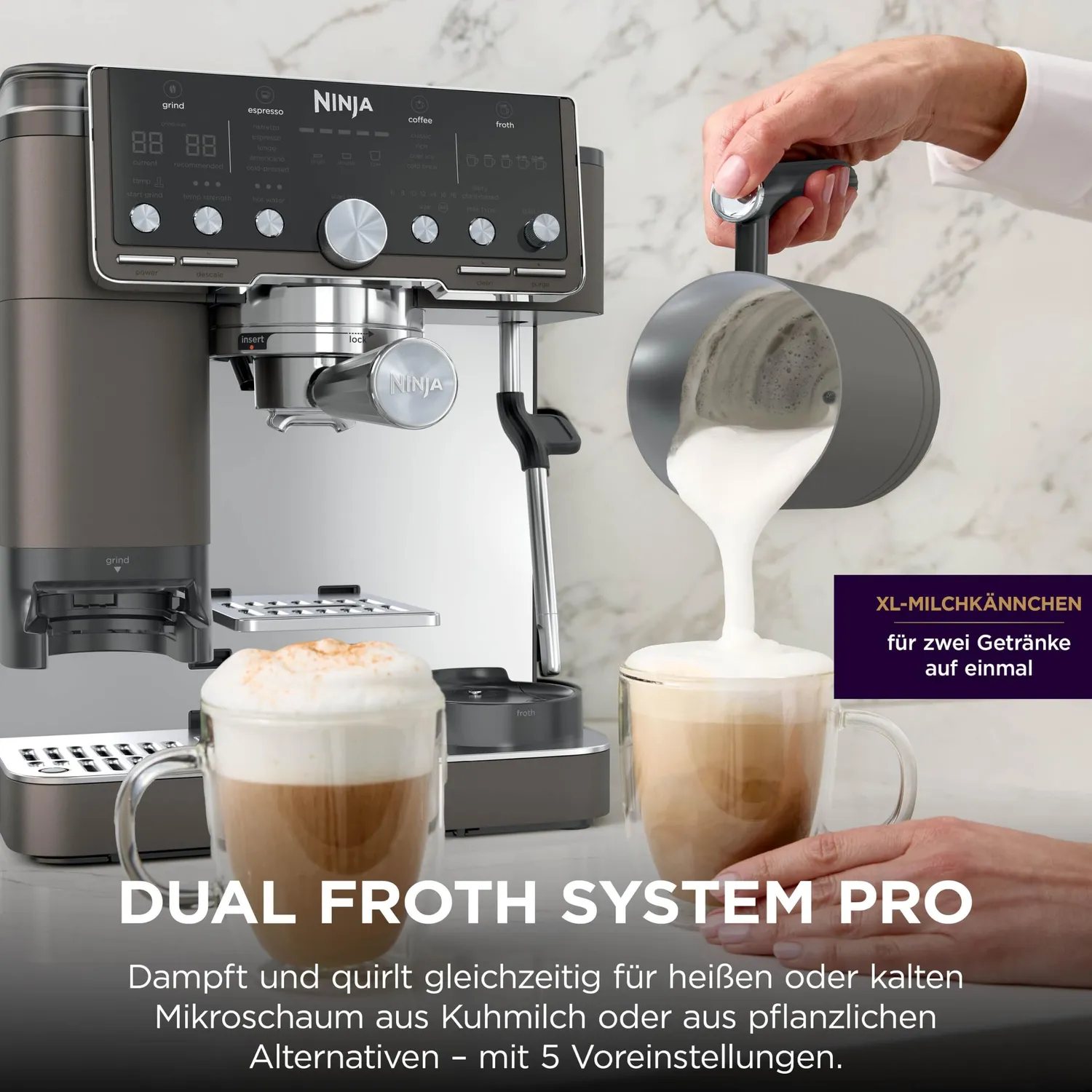 Ninja Luxe Pro ES701EUBR Kaffeemaschine mit Mahlwerk