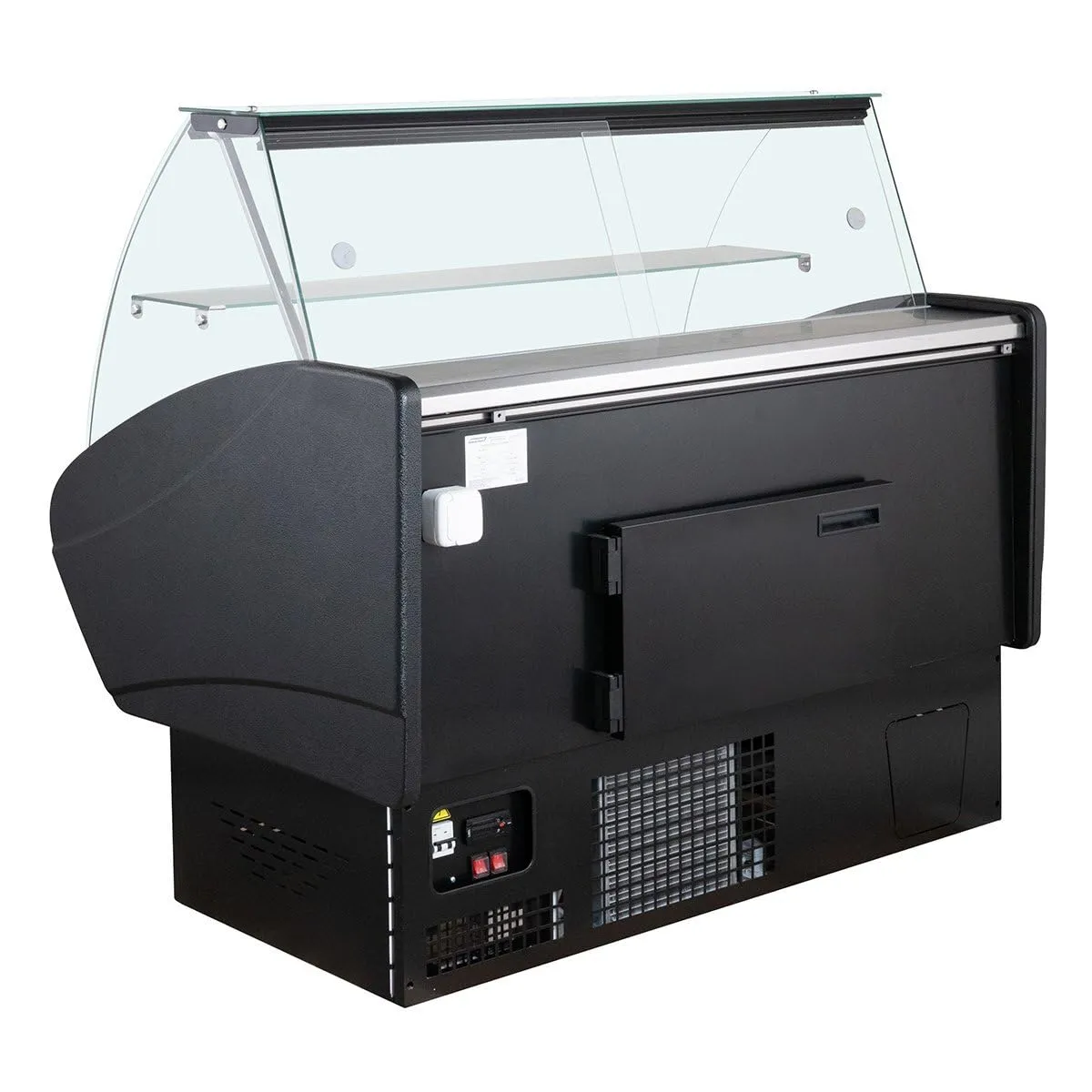 GastroHero RHEA Kühltheke 1340 mm schwarz LED Unterbau