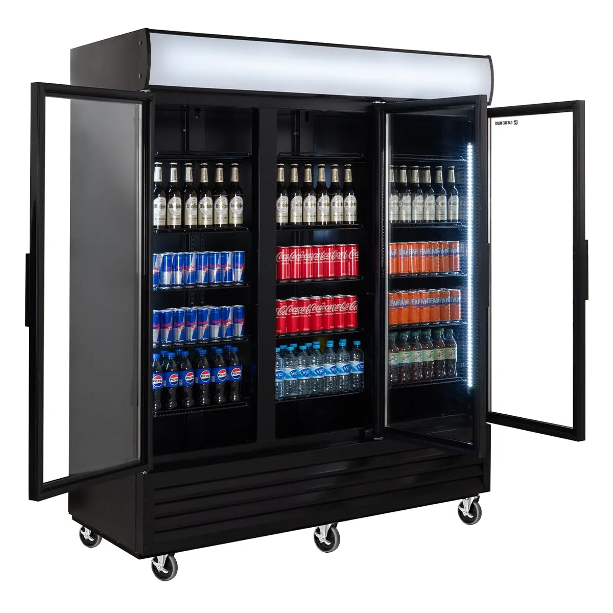 GastroHero ECO 1500 Getränkekühlschrank 1582 L Schwarz