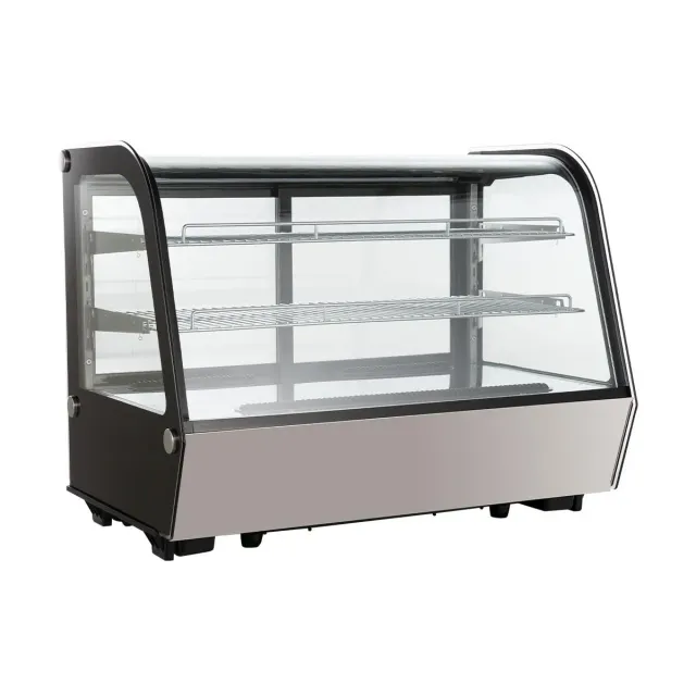 GastroHero KV-160 Kühlvitrine 160L schwarz