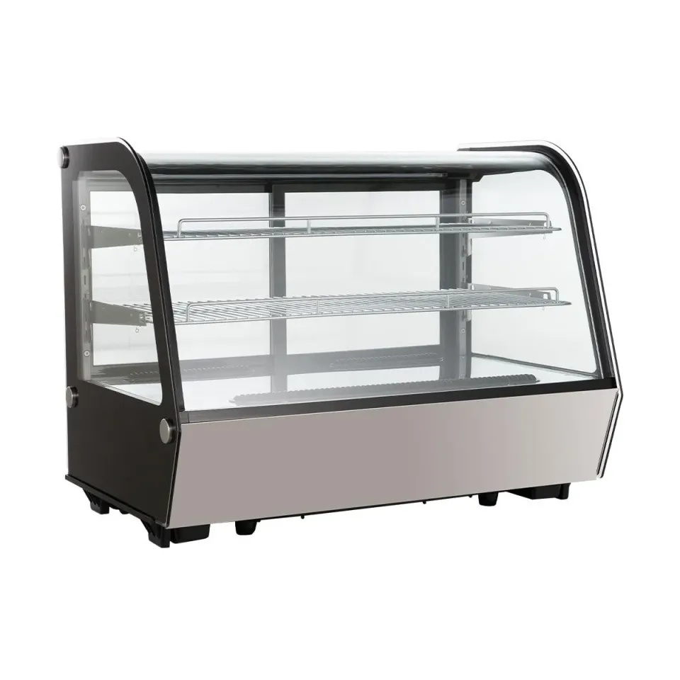 GastroHero KV-160 Kühlvitrine 160L schwarz