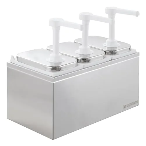 GastroHero SSE3X3PP Saucenspender 3x3 Liter Dosierpumpe