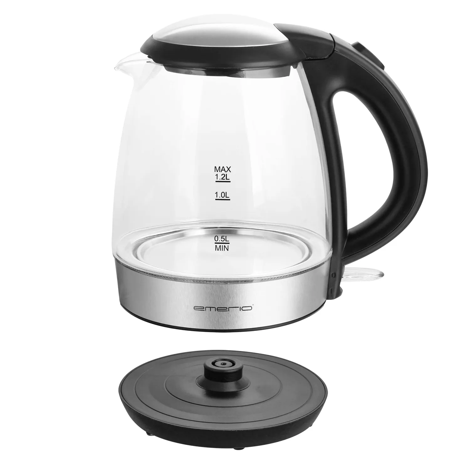 Emerio WK-125145 Wasserkocher Glas 1,2 L 2200 W