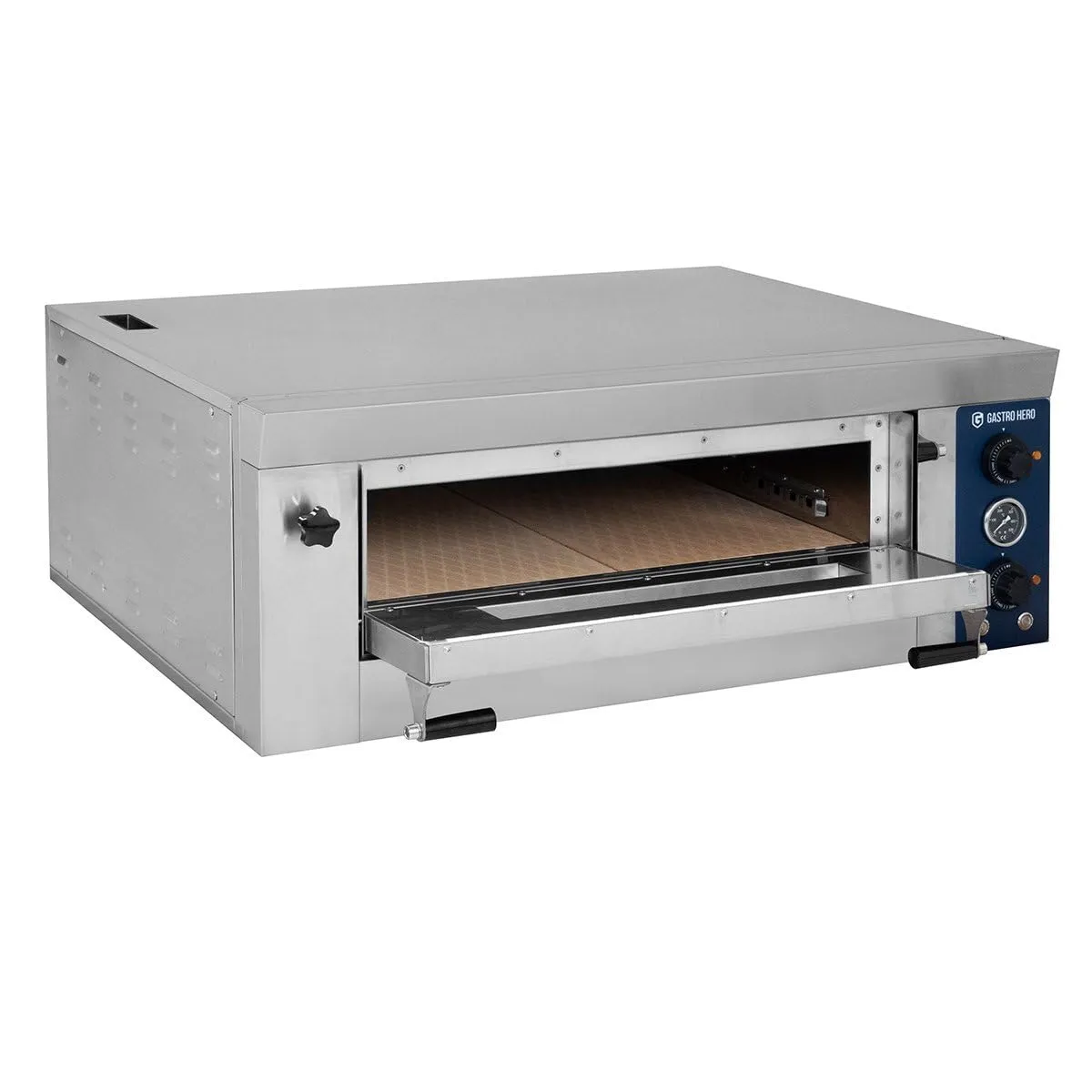 GastroHero ECO PZO-ECO4 Pizzaofen 4x34cm Schamotte 450°C