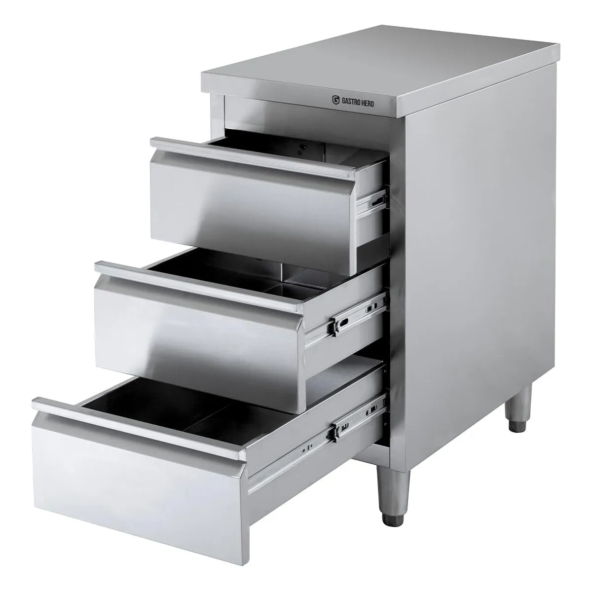GastroHero Basic Schubladenschrank 400x700 3 Schubladen