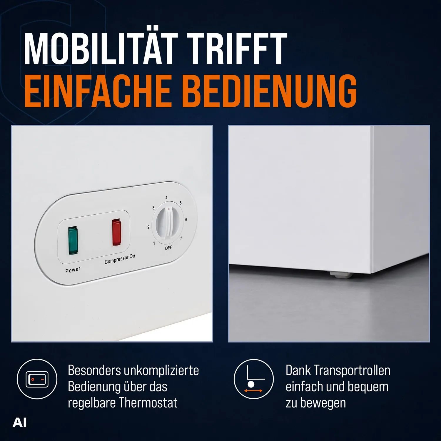 GastroHero ECO 550 Tiefkühltruhe 450 L abschließbar