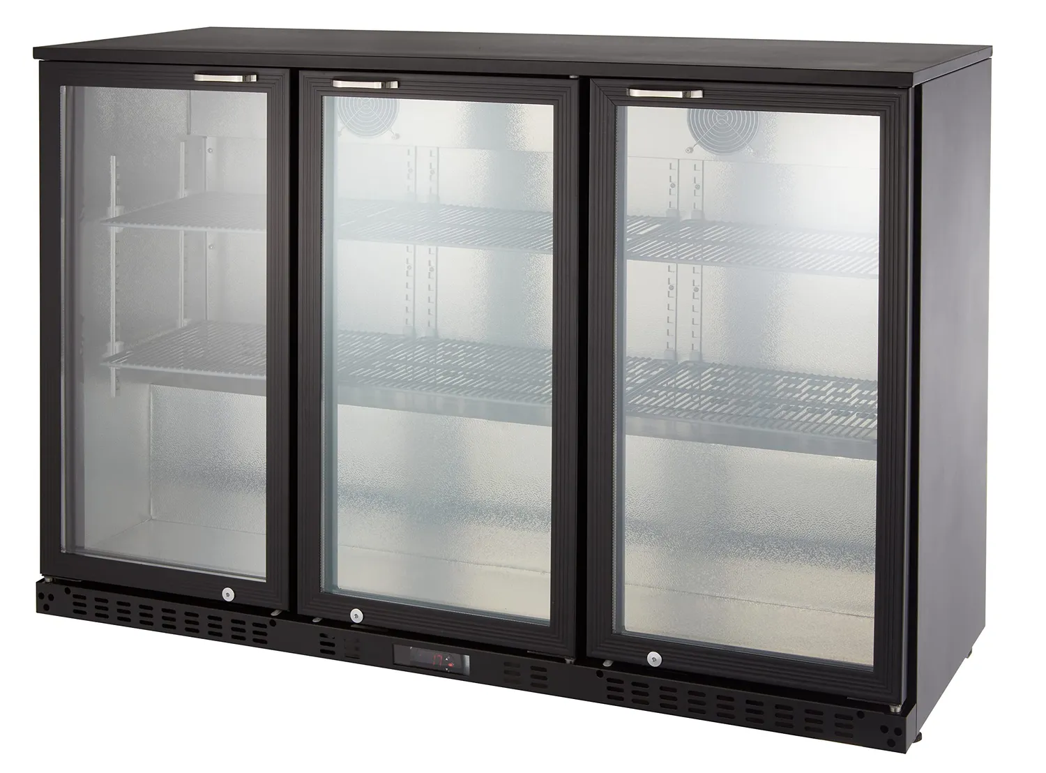GastroHero ECO 320 Barkühlschrank 337L schwarz Glastür