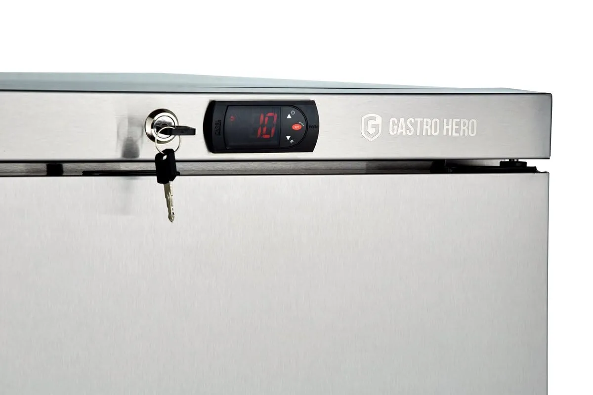 GastroHero SFH20S Tiefkühlschrank 170 Liter Edelstahl