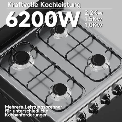 HOMELUX Campingkocher 4-flammig 6,2 kW mit Box