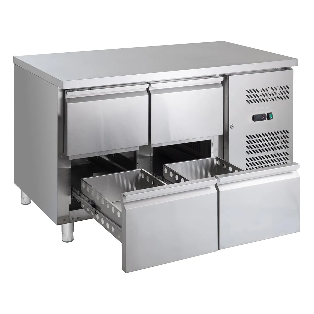 GastroHero GNH2140TN Kühltisch 4 Schubladen 220 Liter