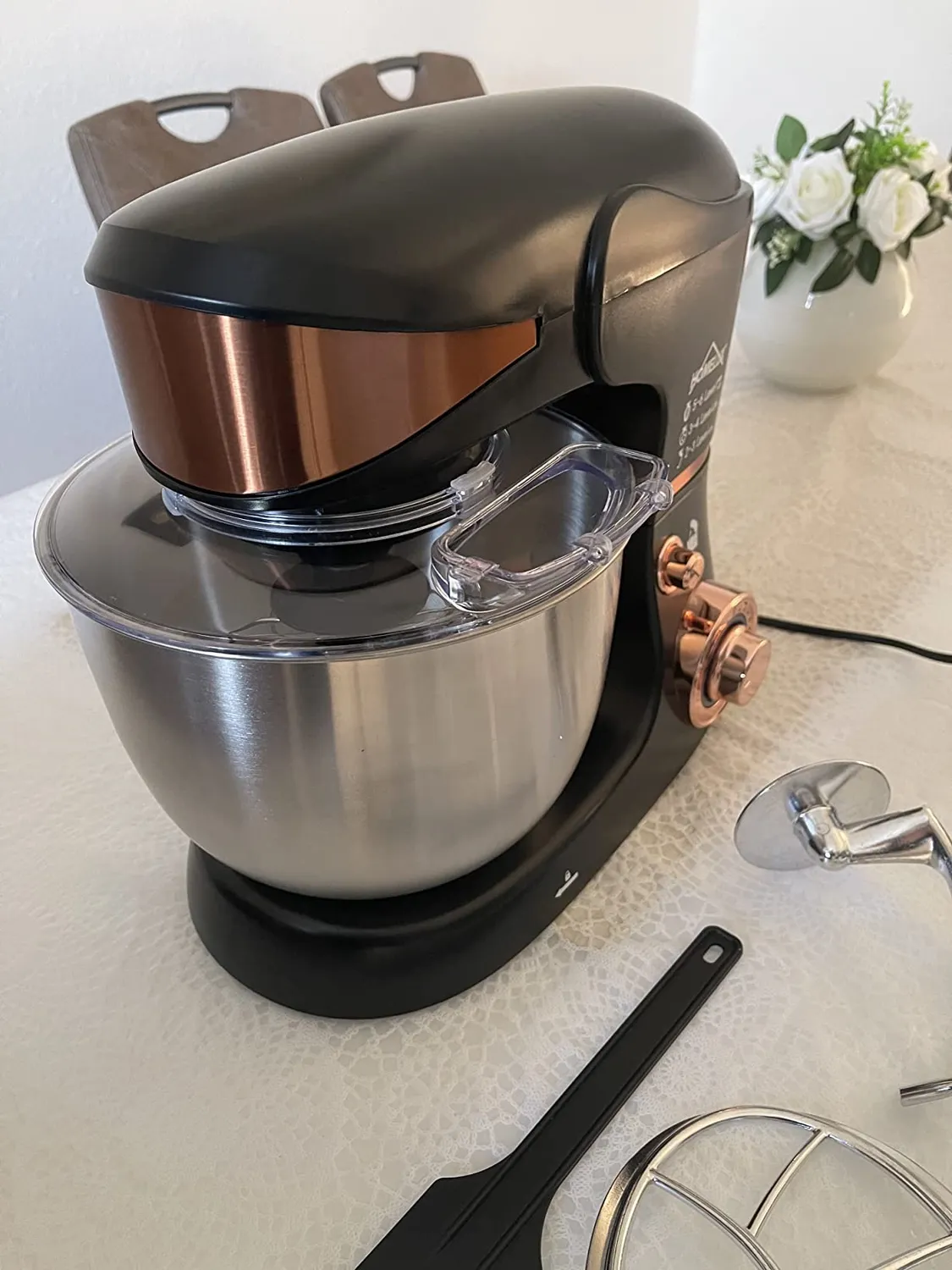 Homelux SC-206 Küchenmaschine Schwarz-Gold 5 l 2000 W